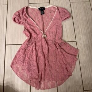Just Polly Pink Lace Blouse